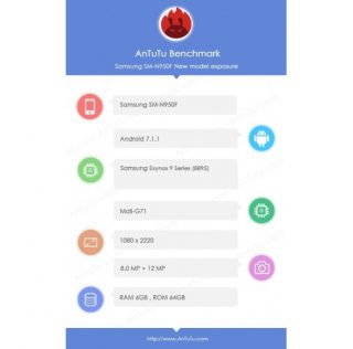 Samsung Galaxy Note 8 на базе Exynos 8895 появился в AnTuTu